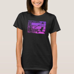 T-shirt Softball Est Ma Saison Favorite Retro Softball