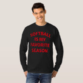 T-shirt Softball est ma saison préférée 4 (Devant entier)