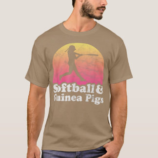 T-shirt Softball et Guinée Chiens Femmes ou filles Guinée