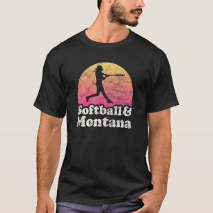 T-shirt Softball Et Montana Femmes Ou Filles