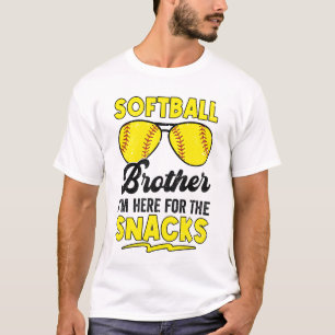 T-shirt Softball Frère Je suis juste ici pour le Fonds Sna