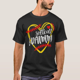 T-shirt Softball GRAMMY Grand-mère Softball Softball Coeur