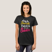 T-shirt Softball Graphisme femmes soeurs Softball Catcher (Devant entier)