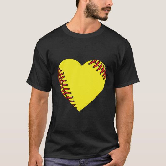 T-shirt Softball Heart (Devant)