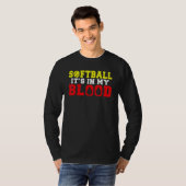 T-shirt Softball is in my Blood Softball (Devant entier)