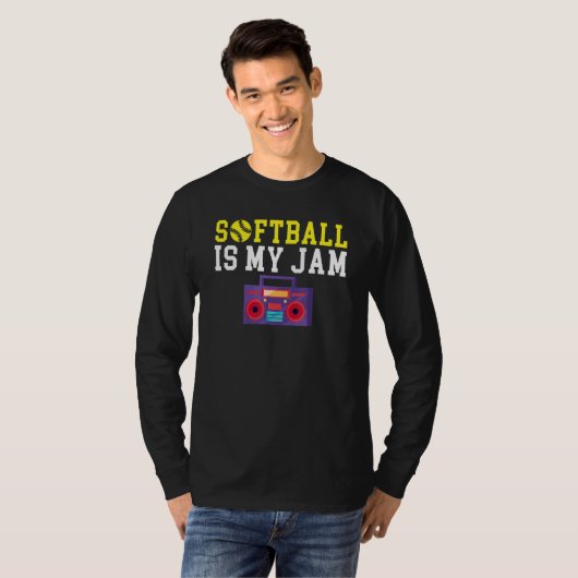 T-shirt Softball is my Jam (Devant entier)