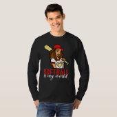 T-shirt Softball is my World Softball (Devant entier)