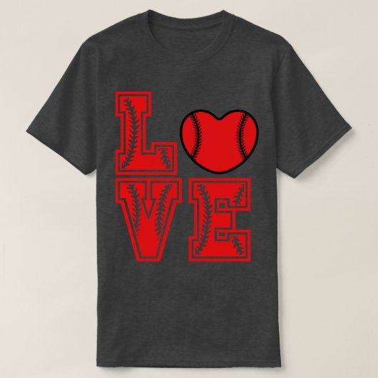 T-shirt Softball LOVE Funny 11 (Design devant)
