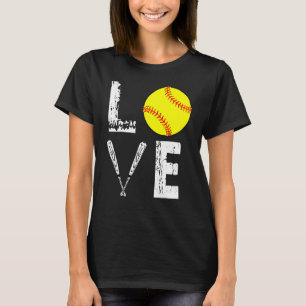 T-shirt Softball Love Girls Forever Meilleur anniversaire