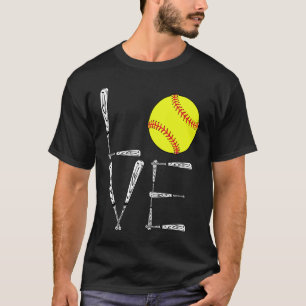 T-shirt Softball Love Girls Forever Meilleur Anniversaire 