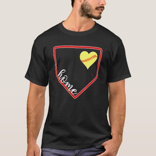 T-shirt Softball Love Home Plate (Devant)