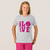 T-shirt Softball Love, Softball (Devant entier)