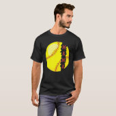 T-shirt Softball Mama Sport Game Day Mother Day (Devant entier)