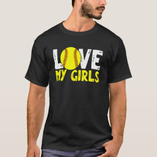 T-shirt Softball Maman Et Papa Ball Parents Aiment Mes Fil