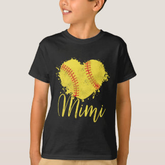 T-shirt Softball Mimi Softball Amour Cœur