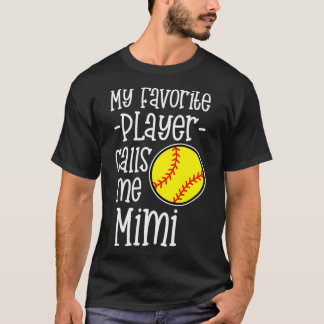 T-shirt Softball Mimi Womens Grandma Grandgirl jeu 1