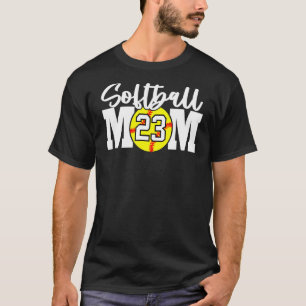 T-shirt Softball Mom Numéro 23