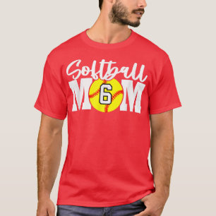 T-shirt Softball Mom Numéro 6