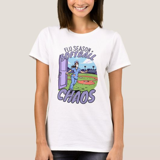 T-shirt Softball Nurse Life (Devant)