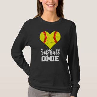T-shirt Softball Omie Softball Heart Grandma Omie