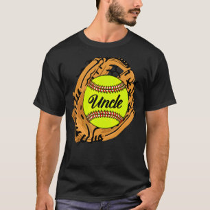 T-shirt Softball Oncle Softball Gants Et Ball Oncle Love