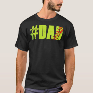 T-shirt Softball Papa Aimer Père Légendaire Pla de softbal