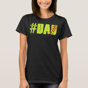 T-shirt Softball Papa Aimer Père Légendaire Softball Pl