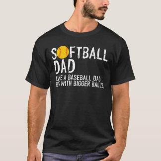 T-shirt Softball Papa Fastpitpitch Fête des pères