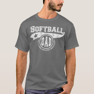 T-shirt Softball Papa Fête des pères Cadeau Père Sport Hom