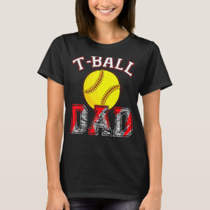 T-shirt Softball Papa Leopard Sport Papa Game Day Fathers