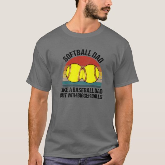 T-shirt Softball Papa Like A (Devant)