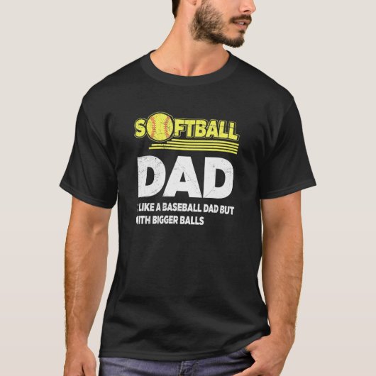 T-shirt Softball Papa Like A (Devant)