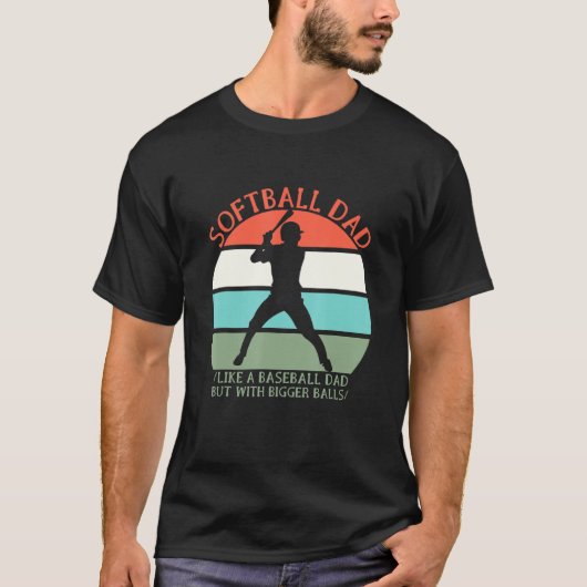 T-shirt Softball Papa Like A (Devant)