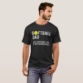 T-shirt Softball Papa Like A (Devant entier)