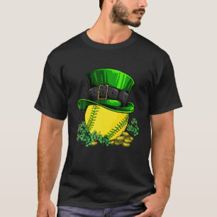 T-shirt Softball Shamrock Jour de la Saint Patrick Boys H