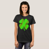 T-shirt Softball Shamrock Lucky Clover Irish St Patrick's  (Devant entier)