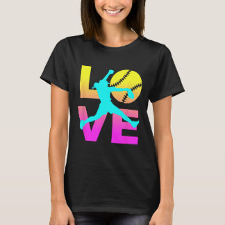 T-shirt Softball Shirts For Girls Love 