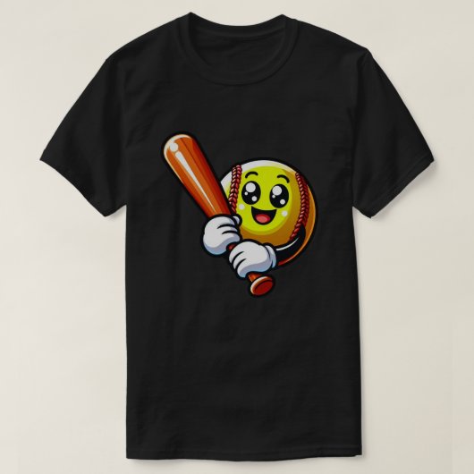T-shirt Softball Smiles : Batting for Fun ! (Design devant)