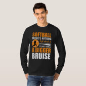 T-shirt Softball There's Nothing Soft about it Just Leaves (Devant entier)