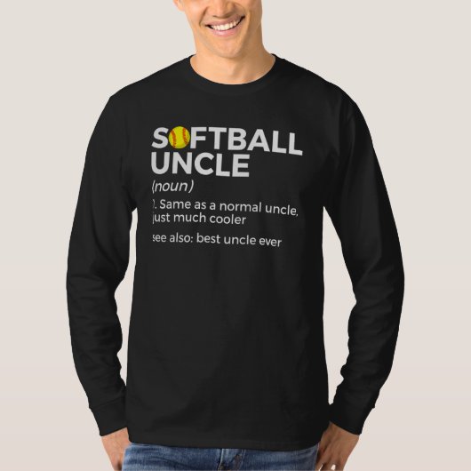 T-shirt Softball Uncle Definition Best Uncle Ever (Devant)