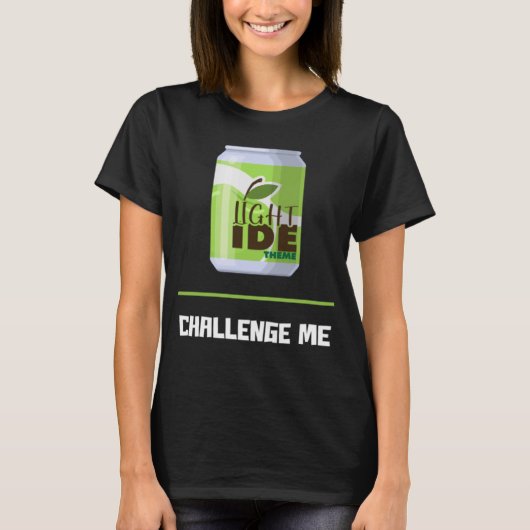 T-shirt Software Developer Light IDE Theme Challenge Me (Devant)