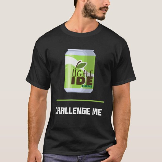 T-shirt Software Developer Light IDE Theme Challenge Me (Devant)