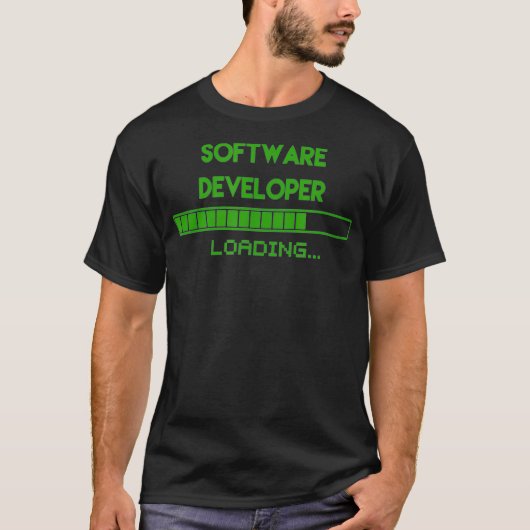 T-shirt Software Developer Loading Tee Funny Programmer (Devant)