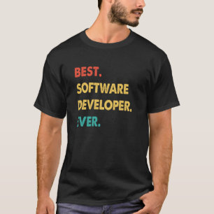 T-shirt Software Developer Retro Best Software Developer E