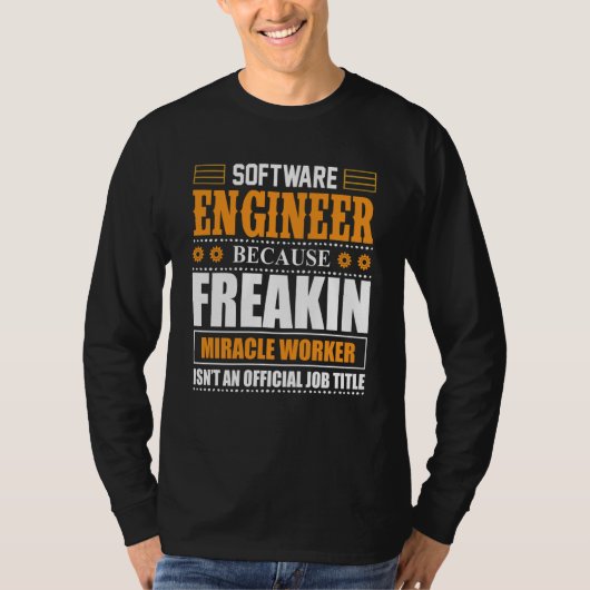 T-shirt Software Engineer Coder Programmer 5 (Devant)