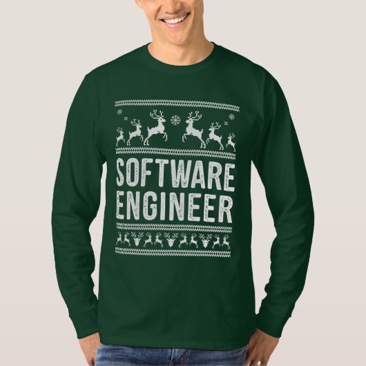 T-shirt Softwarel Engineer laide pull de Noël (Devant)