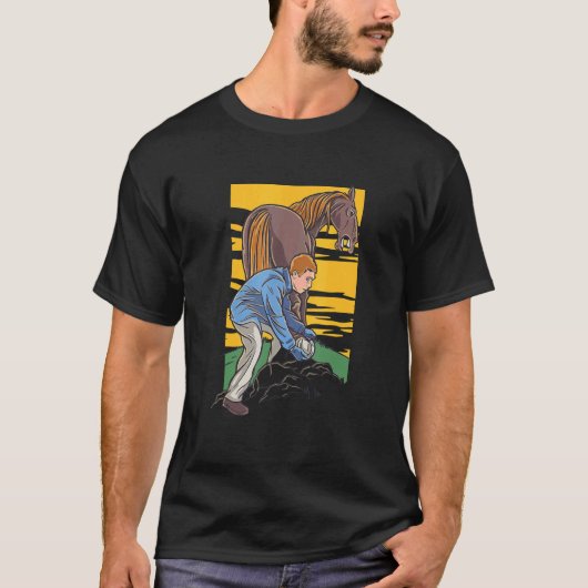 T-shirt soigneur de chevaux (Devant)