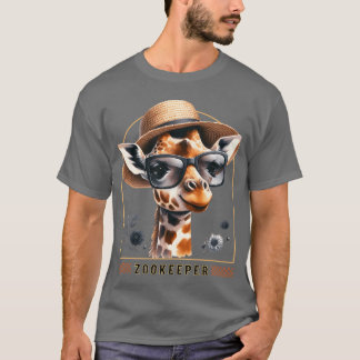 T-shirt Soigneur de girafe Safari Zoo - design 1