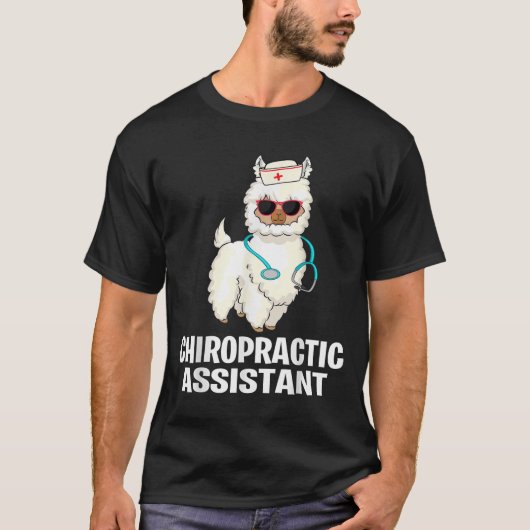 T-shirt Soins chiropratiques amusants Istant Llama Chiropr (Devant)