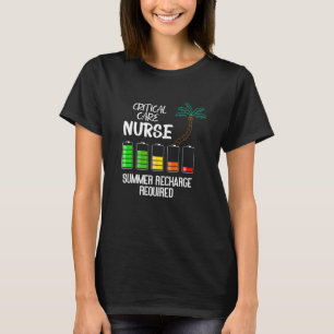 T-shirt Soins critiques Infirmière vacances d'été Recharge